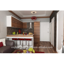 Fabricación de Turquía Gabinete de cocina, horizontal Puerta de chapa de roble industrial, gabinete de despensa